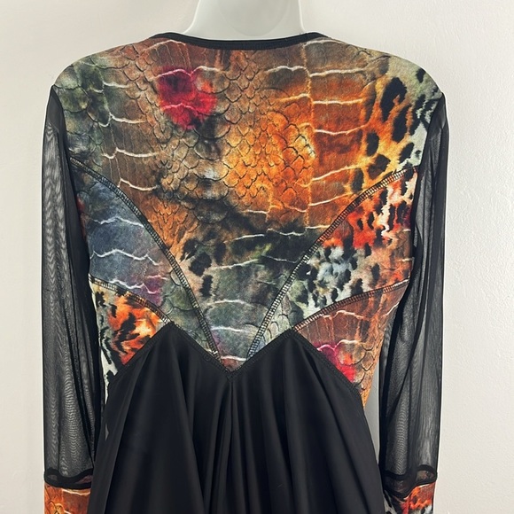 Joseph Ribkoff Black Goth-Style Sheer Dress - Picture 8 of 12